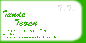 tunde tevan business card